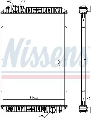 Nissens 625710 Radiator Fits Mercedes Axor 2 3755000403