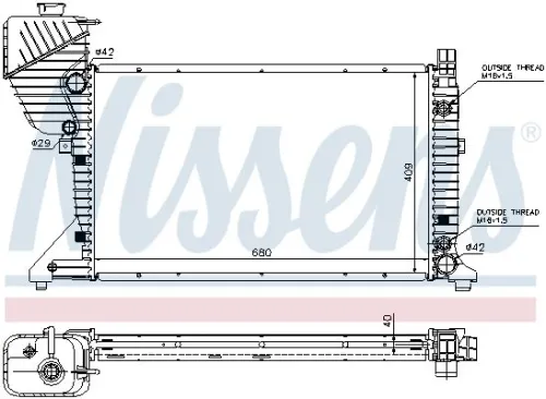 NISSENS NISSENS 62597A Nissens 62597A Radiator Fits Mercedes Sprinter 2-t 3-t 4-t 5-t 5104117AA 