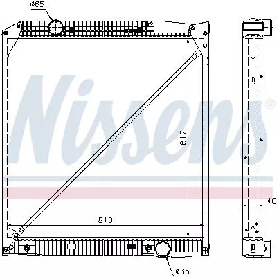 Nissens 62652A Radiator Fits Mercedes Actros Mp2 Mp3 9425000903