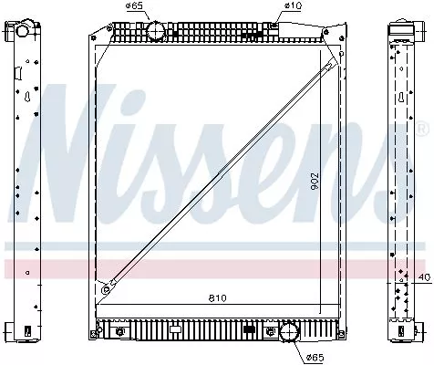 Nissens 62653A Radiator Fits Mercedes Actros Mp2 Mp3 9425000703