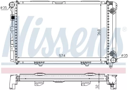 NISSENS NISSENS 62670A Nissens 62670A Radiator Fits Mercedes 190 2015002003 