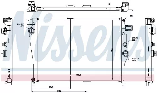 NISSENS NISSENS 627035 Nissens 627035 Radiator Fits Mercedes C-class 0995006903 