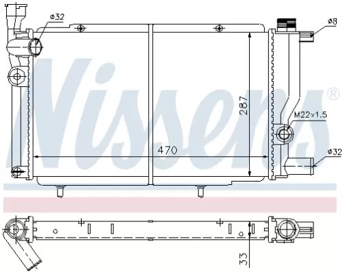 NISSENS NISSENS 63425 Nissens 63425 Radiator Fits Peugeot 205 1300.K7 