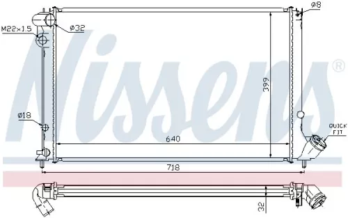 NISSENS NISSENS 63732 Nissens 63732 Radiator Fits Peugeot 406 1301.FP 