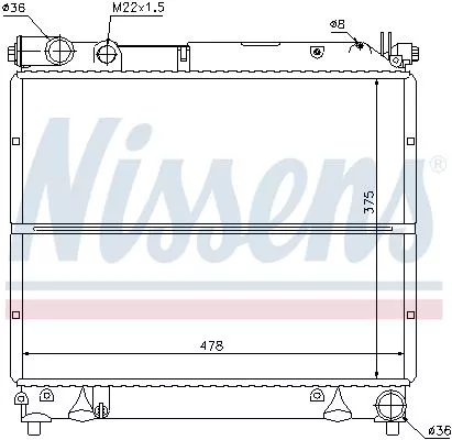 NISSENS NISSENS 64178 Nissens 64178 Radiator Fits Suzuki Vitara 17700-86CA1 