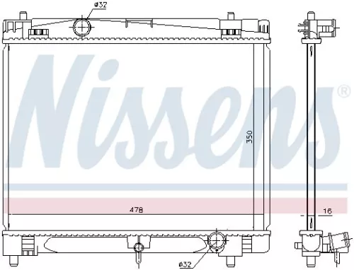 NISSENS NISSENS 646877 Nissens 646877 Radiator Fits Toyota Verso S Yaris Vios 164000M060 