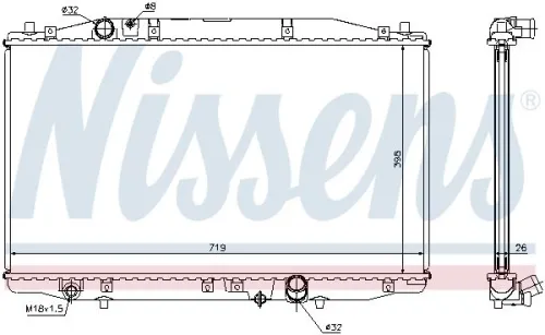 NISSENS NISSENS 68131 Nissens 68131 Radiator Fits Honda Accord 19010-RBD-E01 