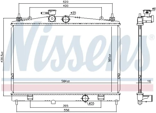 NISSENS NISSENS 68735 Nissens 68735 Radiator Fits Nissan Juke 21410BA60A 