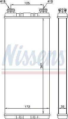 NISSENS NISSENS 72055 Nissens 72055 Heater Matrix Fits Mercedes Actros Mp2 Mp3 0008300720 