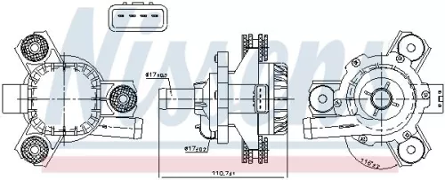 Nissens 832171 Rear Auxiliary Water Pump Fits Lexus Toyota Gs Mirai Nx Rav 4