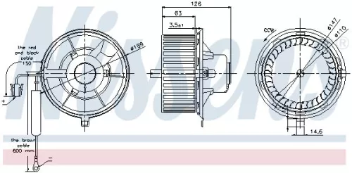 NISSENS NISSENS 87031 Nissens 87031 Interior Blower Motor Fits Seat VW Arosa Caddy Cordoba Ibiza Inca 