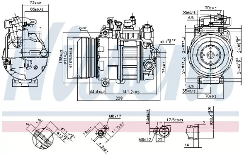 NISSENS NISSENS 890296 Nissens 890296 Air Con Compressor Fits Mercedes Sprinter 3 5-t 3-t 4 6-t 