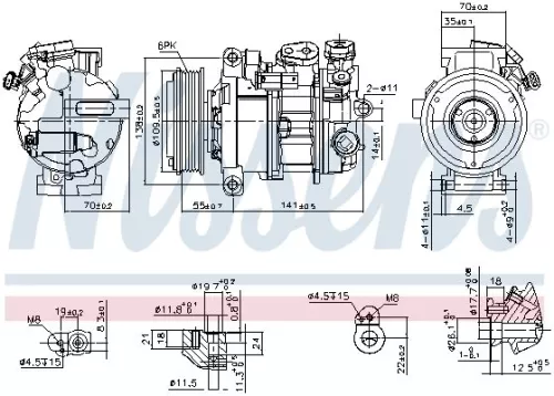 NISSENS NISSENS 890595 Nissens 890595 Air Con Compressor Fits Infiniti Mercedes A-class B-class Cla Q30 