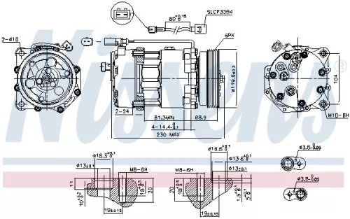 NISSENS NISSENS 890761 Nissens 890761 Air Con Compressor Fits Audi Ford Mercedes Seat Skoda VW A3 Bora 