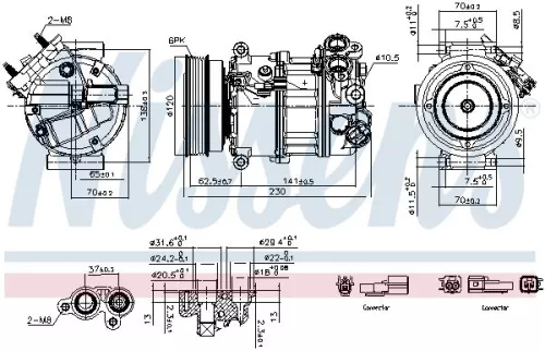 NISSENS NISSENS 891004 Nissens 891004 Air Con Compressor Fits Volvo S60 S90 V60 V90 Xc60 Xc90 36011277 