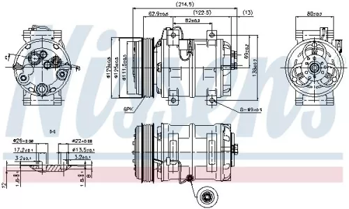 NISSENS NISSENS 89317 Nissens 89317 Air Con Compressor Fits Volvo C70 S70 V70 Xc70 30612681 
