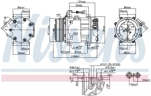 NISSENS NISSENS 89347 Nissens 89347 Air Con Compressor Fits Citroen Fiat Peugeot Boxer Ducato Jumper 