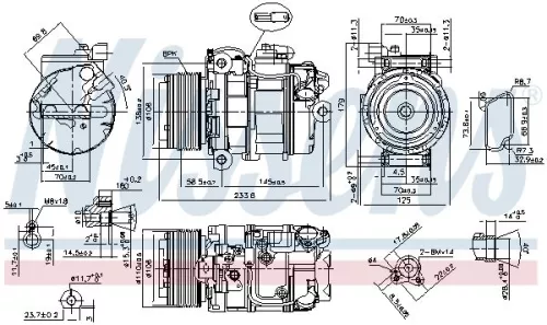 NISSENS NISSENS 89595 Nissens 89595 Air Con Compressor Fits Bmw 5 7 Series 4471601230 