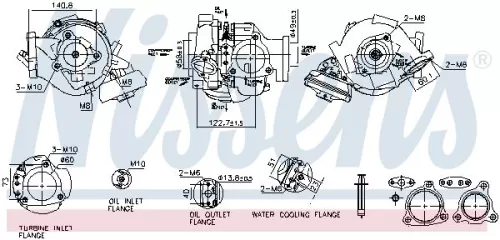 Nissens 93680 Right Turbo Fits Lexus Toyota Land Cruiser 200 Lx 1720151010