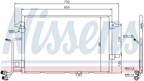 NISSENS NISSENS 94430 Nissens 94430 Air Con Condenser Fits Audi A6 4B0260401D 