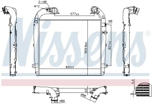 Nissens 961439 Intercooler Fits Scania G P R 1874969