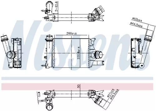 NISSENS NISSENS 961633 Nissens 961633 Intercooler Fits Renault Express 144966757R 