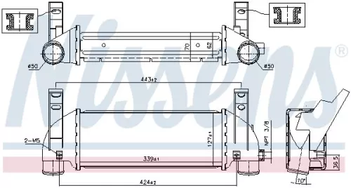 NISSENS NISSENS 96219 Nissens 96219 Intercooler Fits Ford Tourneo Connect Transit 1201168 
