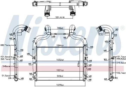 NISSENS NISSENS 96424 Nissens 96424 Intercooler Fits Daf Xf 1813197 