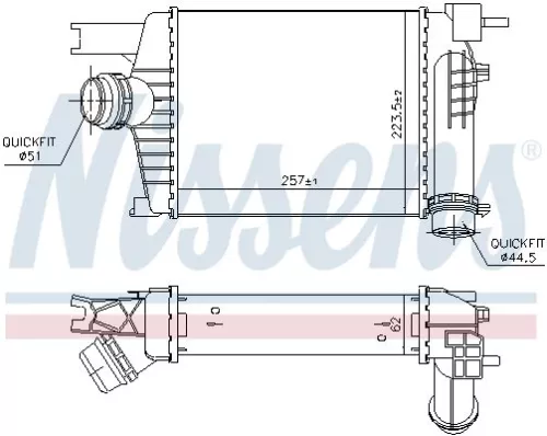 NISSENS NISSENS 96479 Nissens 96479 Intercooler Fits Dacia Renault Captur Clio Duster 14496-1381R 