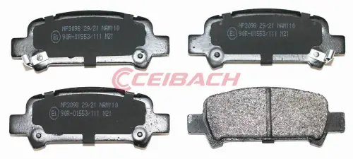 Ceibach Rear Brake Pad Set Fits Subaru Forester Impreza Legacy Outback