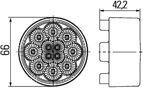HELLA HELLA 2BA009001-511 Hella 2BA009001-511 Rear Left Or Right Indicator 