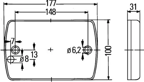 HELLA HELLA 2BA980607-701 Hella 2BA980607-701 Rear Indicator 