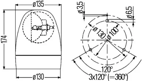 HELLA HELLA 2RL007337-031 Hella 2RL007337-031 Beacon 