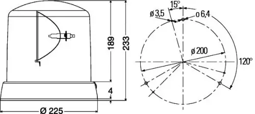HELLA HELLA 2RL008065-001 Rotating Beacon 