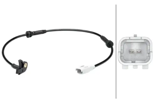 Hella 6PU012679-181 Front ABS Sensor Fits Citroën Peugeot Berlingo Multispace C4