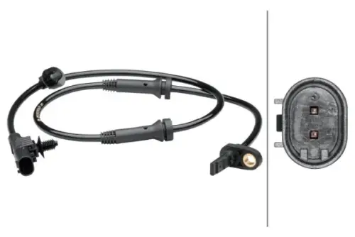 Hella 6PU012679-211 Front Left Or Right ABS Sensor Fits Citroën Peugeot 107 C1