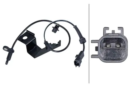 Hella 6PU358217-351 Front Left ABS Sensor Fits Ford Mondeo