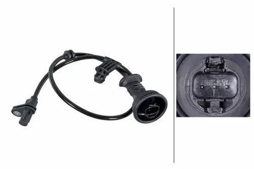 Hella 6PU358252-041 Rear Left Or Right ABS Sensor Fits Mercedes A Class B Class