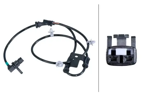 Hella 6PU358417-201 Front Left ABS Sensor Fits Hyundai Santa Fé