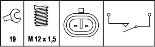 HELLA HELLA 6ZF007671-001 Hella 6ZF007671-001 Switch reverse light Fits Alfa Romeo Chevrolet Daewoo 156 75 