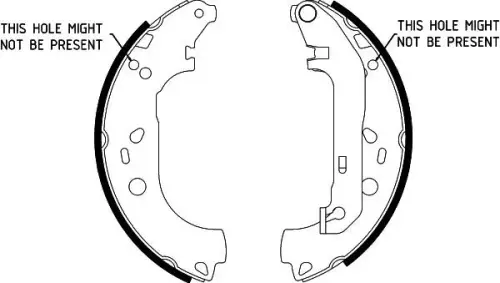 Hella 8DB355002-731 Rear Brake Shoe Set Fits Ford Tourneo Connect Transit