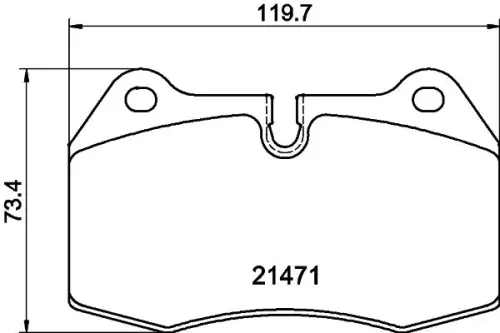 HELLA HELLA 8DB355018-211 Hella 8DB355018-211 Front Brake Pad Set Fits BMW Ferrari Maserati 7 8 Series 