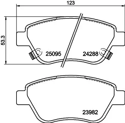 HELLA HELLA 8DB355021-131 Hella 8DB355021-131 Front Brake Pad Set Fits Opel Vauxhall Adam 