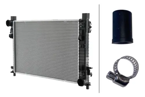 Hella 8MK366304-351 Radiator Fits Mercedes C Class CLK SLK