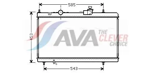 AVA CNA2228 Radiator Fits Citroën C5 I C8 Peugeot 607 807 Fiat Ulysse 1330K3