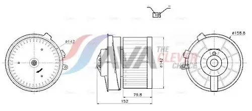 AVA DN8486 Interior Blower Fits Nissan Qashqai I Qashqai +2 27225ET00A