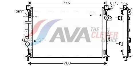 AVA FDA2425 Radiator Fits Ford Mondeo IV Focus III S-Max C-Max II Grand C-Max