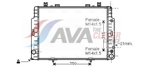 AVA MSA2131 Radiator Fits Mercedes S-Class 1405001003 1405001403 1405001603