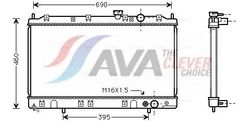 AVA MT2136 Radiator Fits Mitsubishi Space Wagon 2.0 TD MB187436