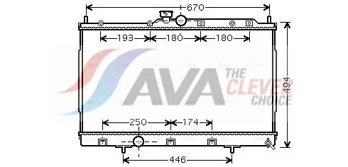 AVA MT2183 Radiator Fits Mitsubishi Outlander MR993742